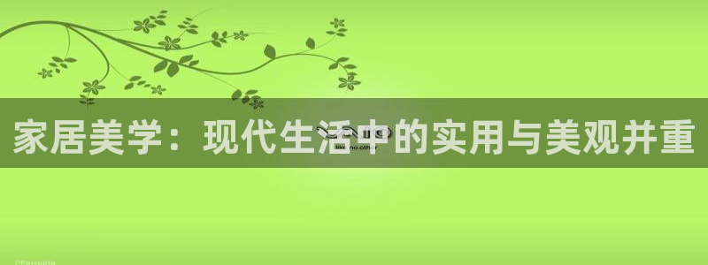 ug环球代理平台：家居美学：现代生活中的